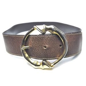 ❄️GUCCI: RARE 70's VTG.Gold-Plated Horse Hoof Belt